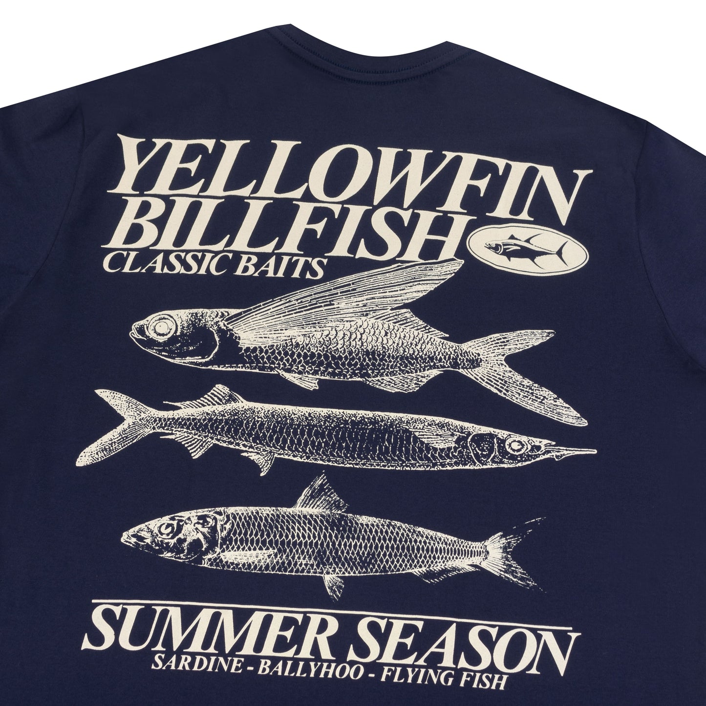 Camiseta Yellowfin Billfish Baits PIMA Azul Marinho