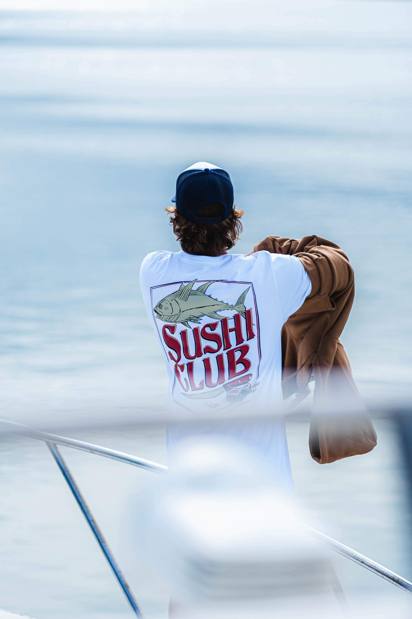 Camiseta Yellowfin Sushi Club Masculino Branca