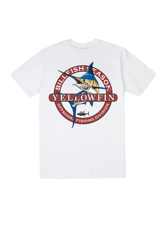 Camisa Yellowfin Billfish Season Branca