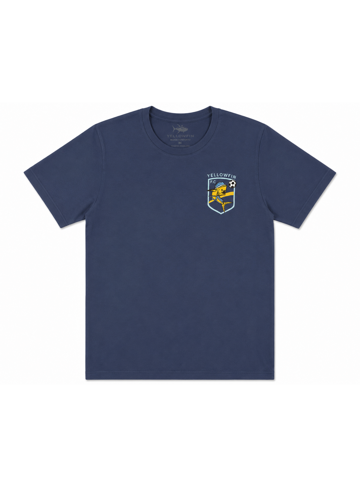 Camisa Yellowfin Copa Dourado Azul Marinho Pima