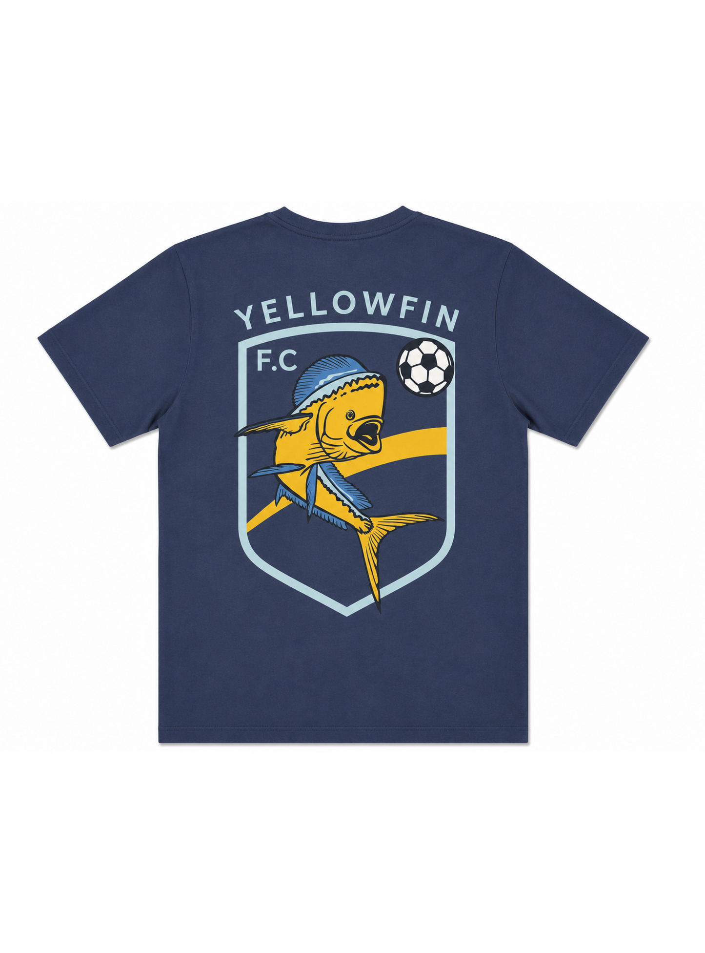 Camisa Yellowfin Copa Dourado Azul Marinho Pima