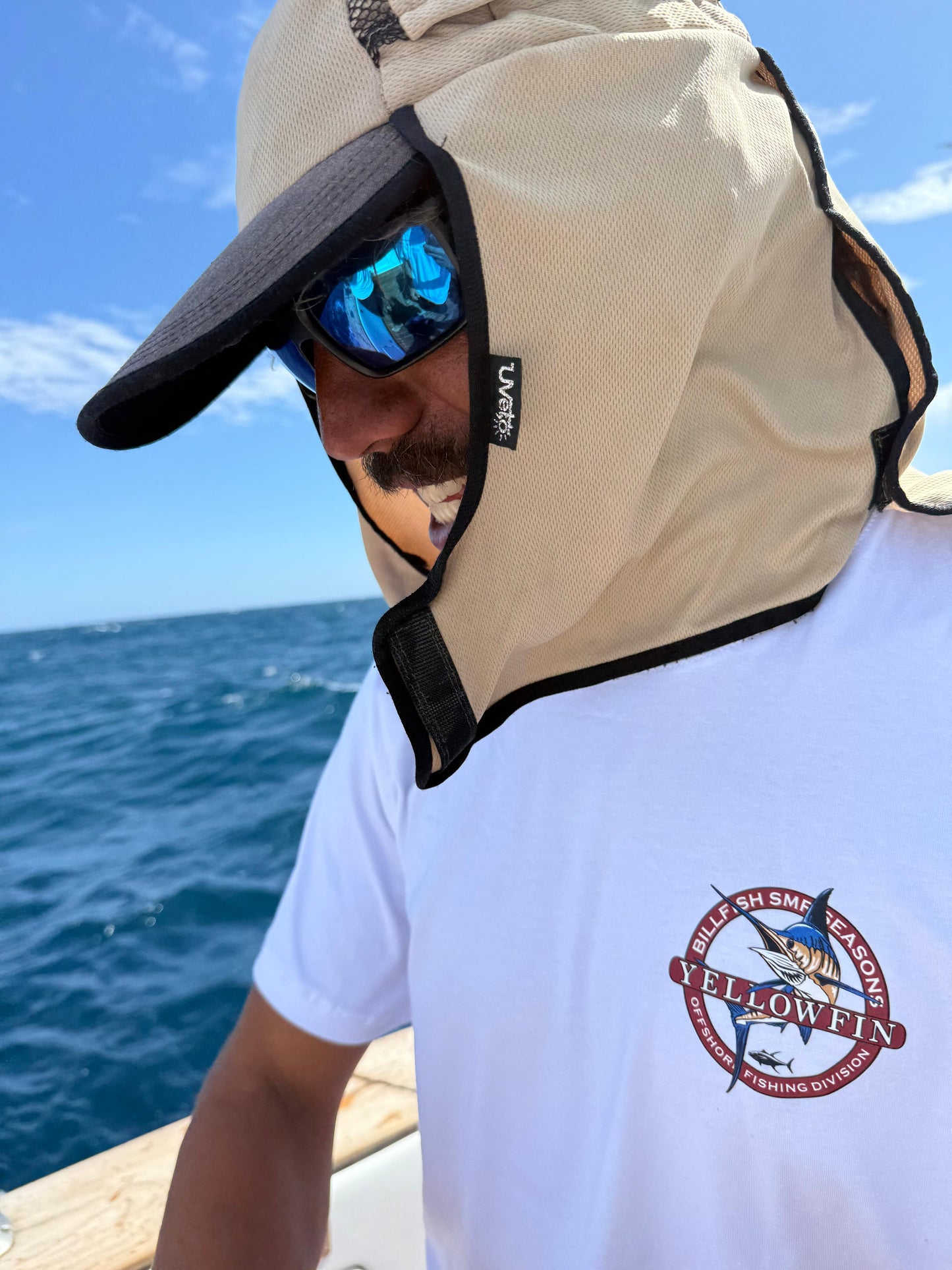 Camisa Yellowfin Billfish Season Branca
