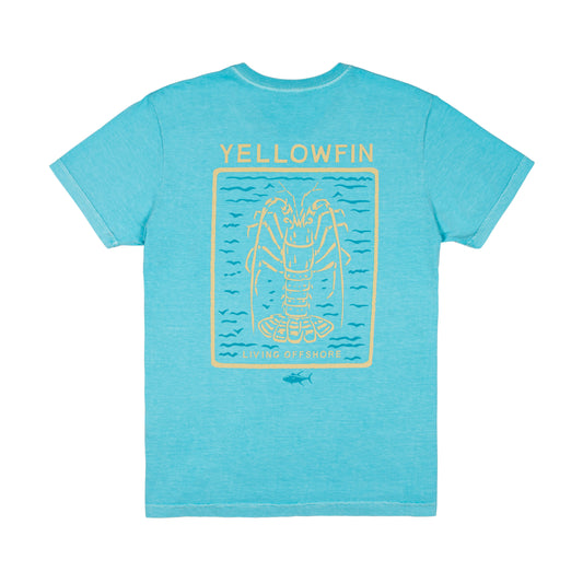 Camisa Yellowfin Lobster Living  Offshore Azul Claro