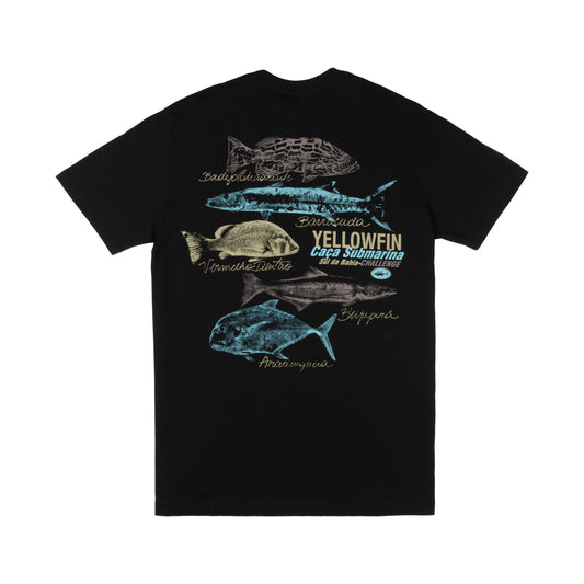 Camisa Yellowfin Caça Submarina Preta PIMA