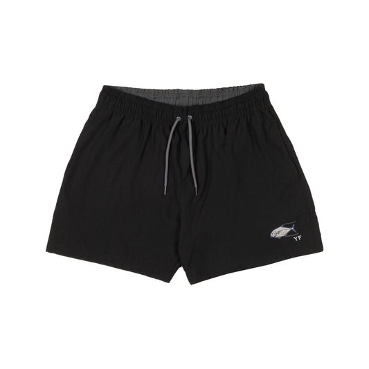 Short Yellowfin Liso com Elástico Aracanguira Preto