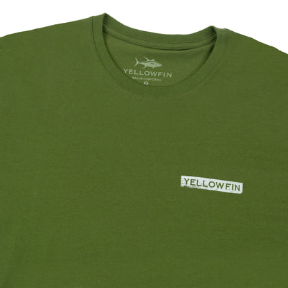 Camiseta Yellowfin Logo Basica Verde Musgo