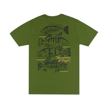 Camiseta Yellowfin Tucunarés do Brasil Verde