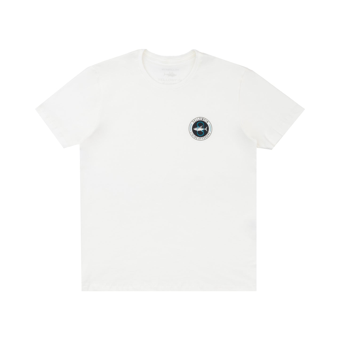 Camiseta Yellowfin Básica Fish Hook Masculina Off White