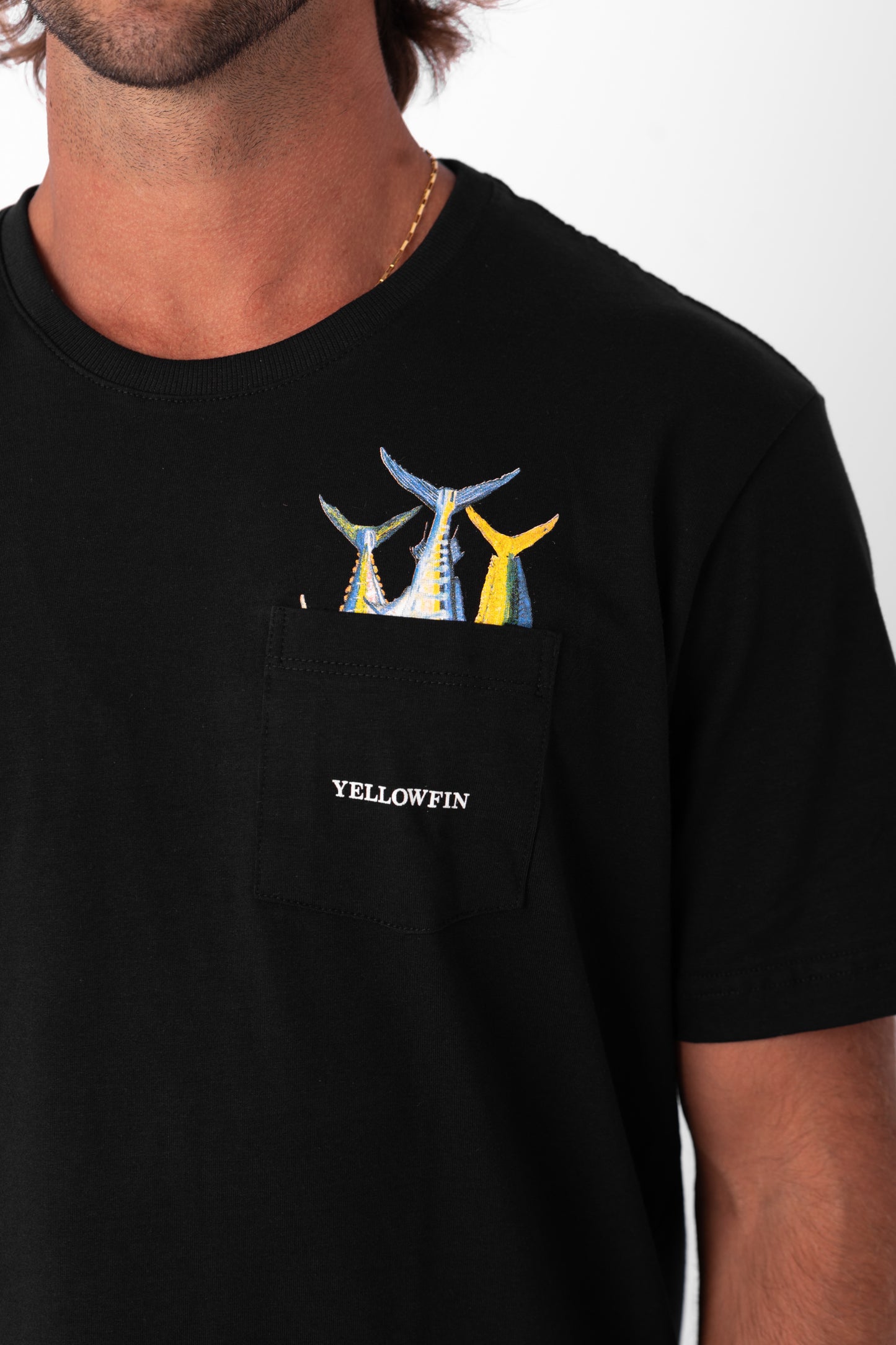 Camiseta Yellowfin Tail Masculina Preta