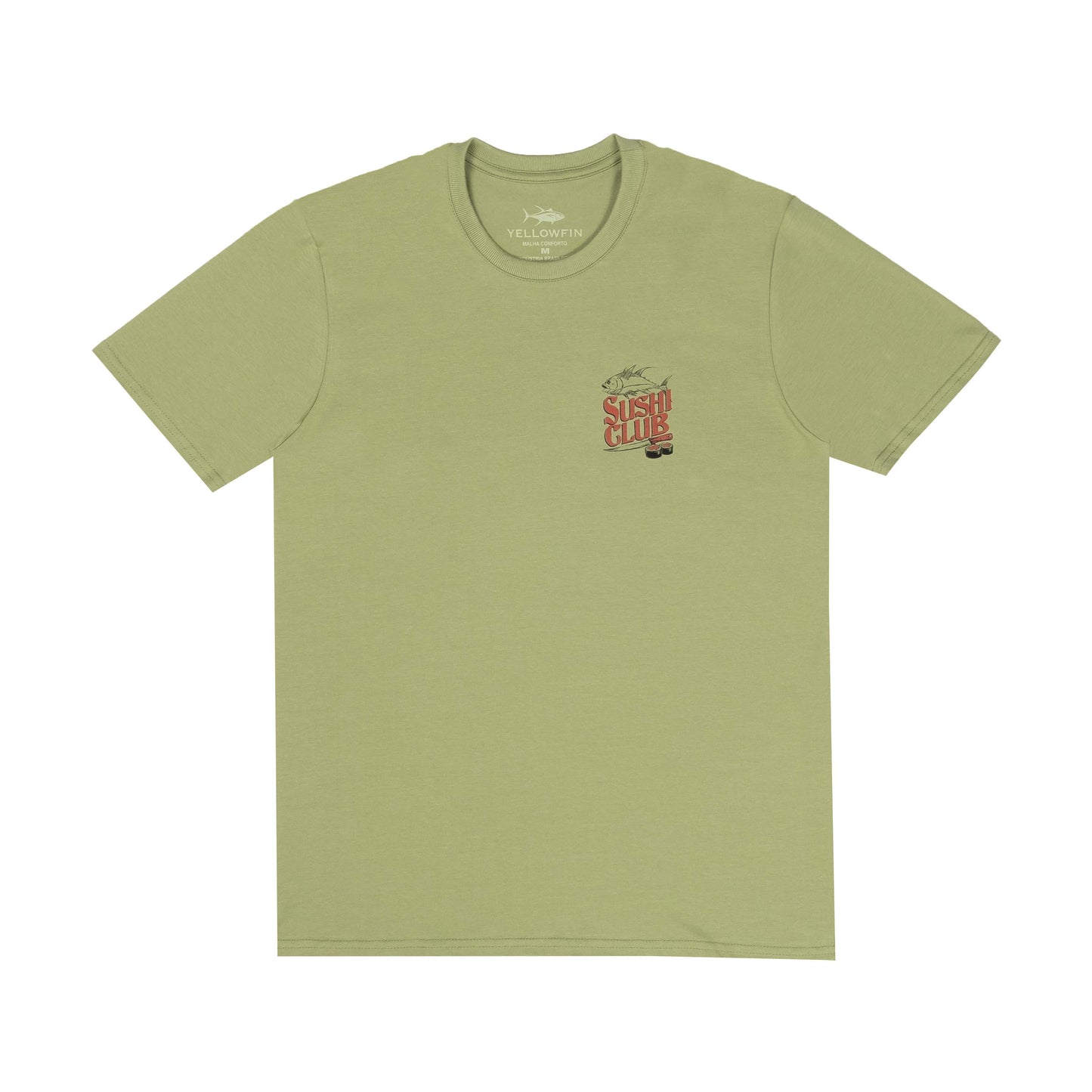 Camiseta Yellowfin Sushi Club Masculino Verde