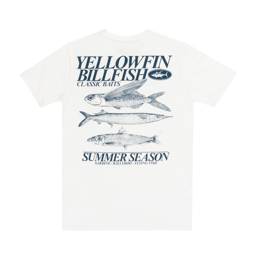 Camiseta Yellowfin Billfish Baits Off White