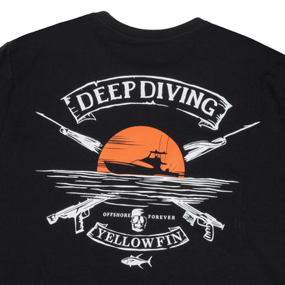 Camiseta Yellowfin DEEP DIVING Masculina Preta