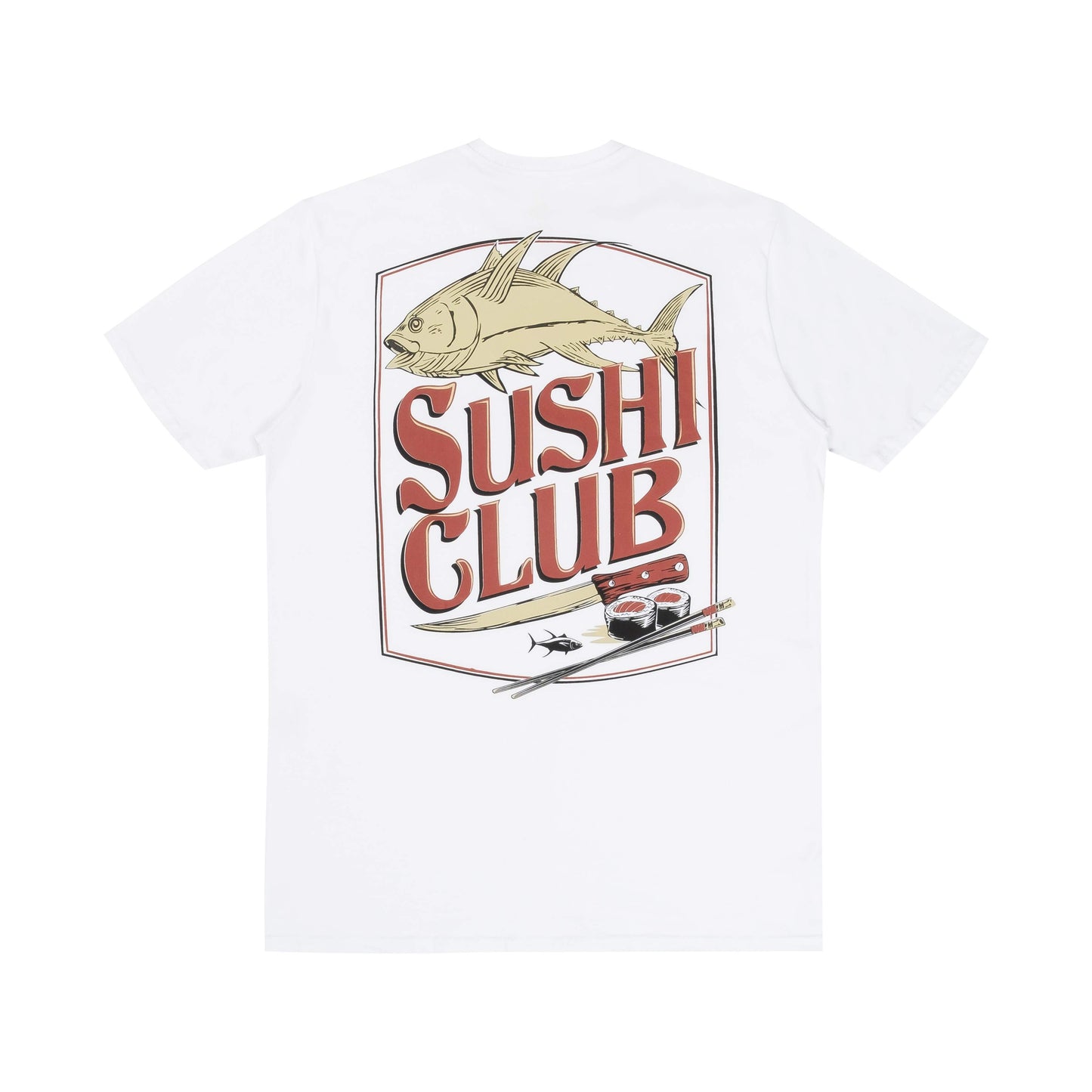 Camiseta Yellowfin Sushi Club Masculino Branca