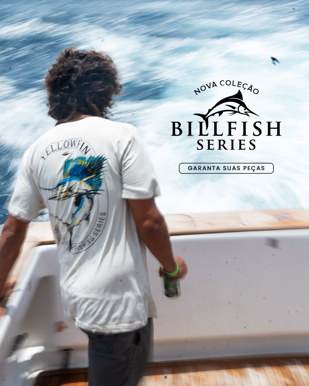 Camisa Yellowfin Fishing Series Off  White